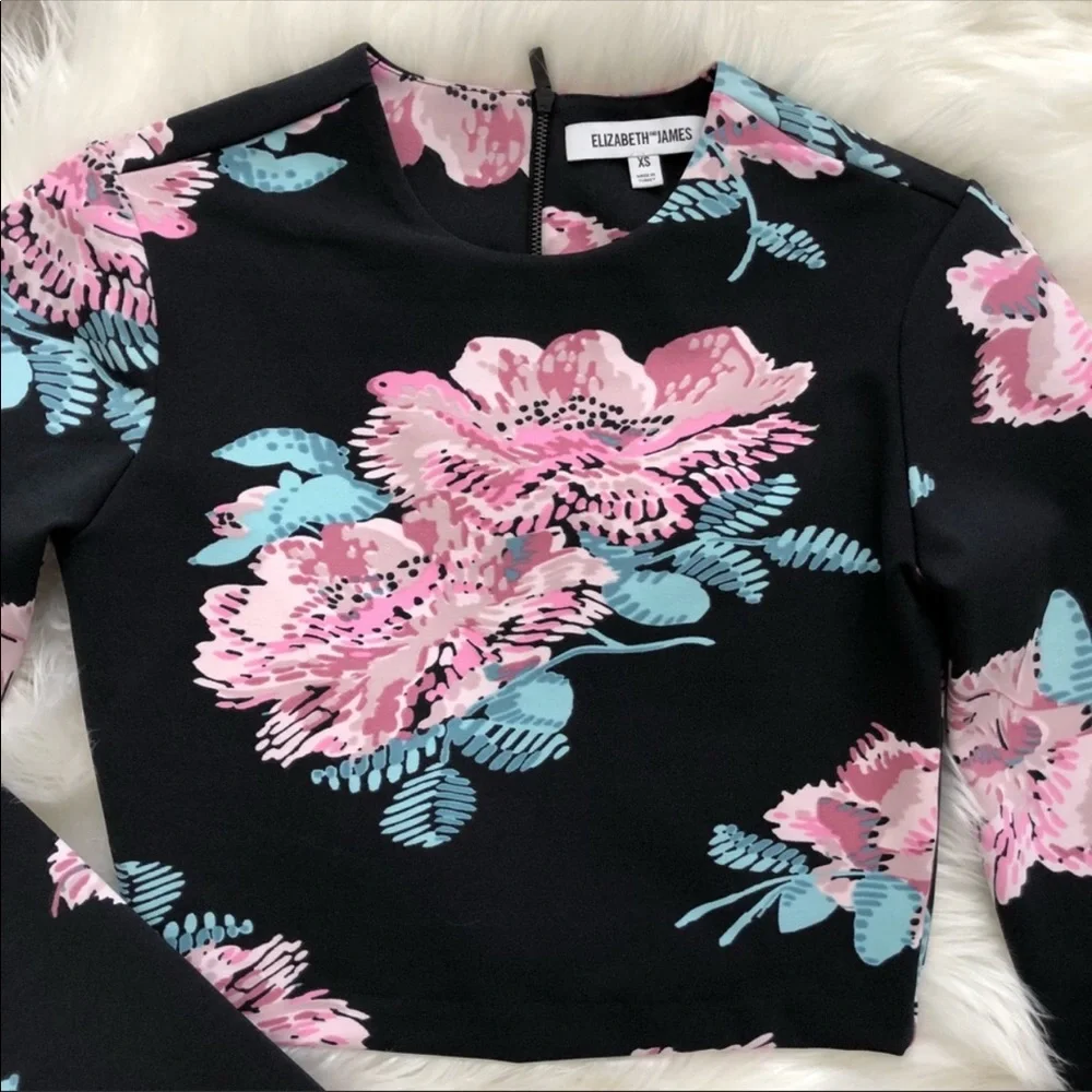 Elizabeth and James Polly floral crop top XS - Picture 3 of 5